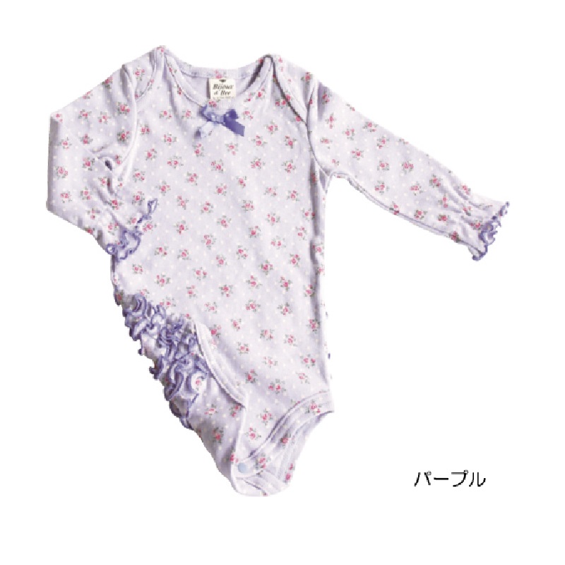 【BIJOUX & BEE】小花边圆点和小花图案的连体衣（日本制）