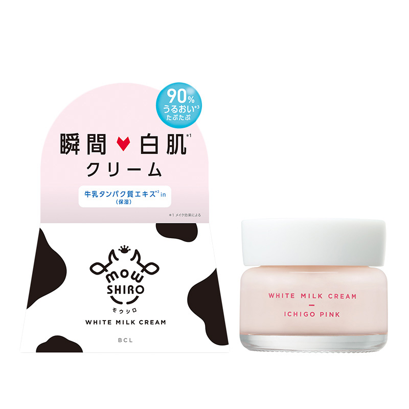 日本BCL MOWSHIRO牛奶素颜霜 30g 草莓粉 自然红润肌